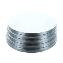 Cake Board, Cake Drum, Silver Fern, 13 Inch (330mm) Round, 0.5 Inch (13mm) Thick, (Pack of 5 Boards)