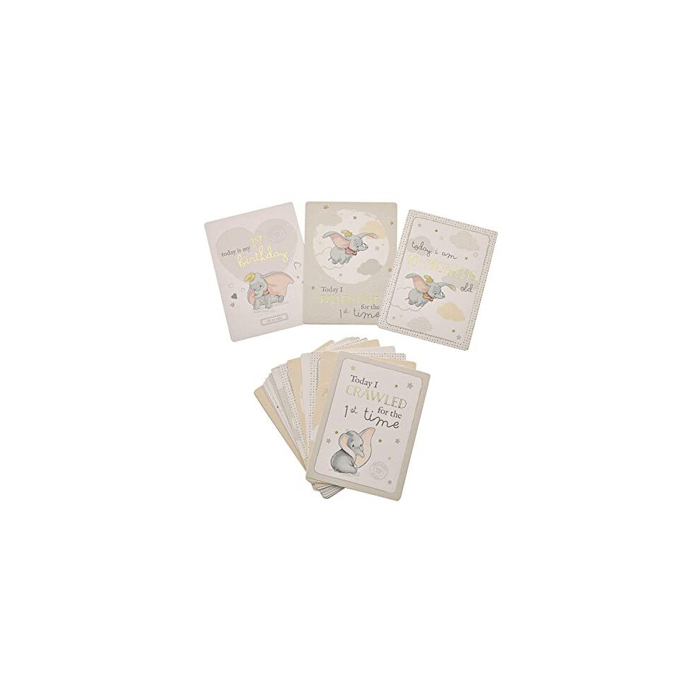 Disney Baby Milestone Cards Pack Of 24 - Dumbo 5199 Widdle Gifts Ltd