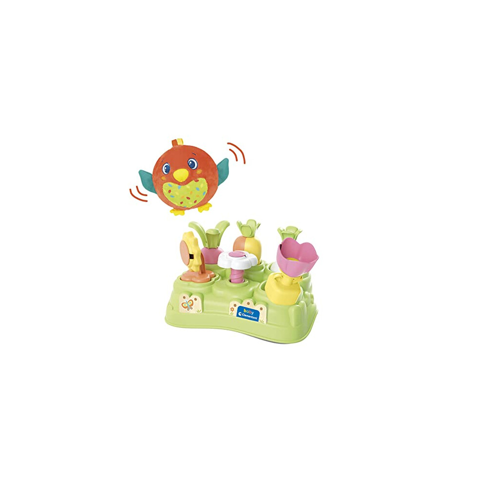 80513 Soft Little Bird in The Baby Garden-Infant Toys 10 Months (Italian, English, French, German, Spanish, Dutch and Polish), Made in Italy,