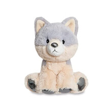 Aurora, 61411, Glitzy Tots Wolf, 6In, Soft Toy, Grey and Brown - Plush Soft Toy