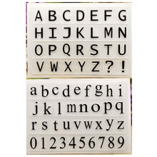 2pcs/lot ABC English Alphabet Capital Lower Case Numbers Clear Stamps for Card Making Decoration and DIY Scrapbooking