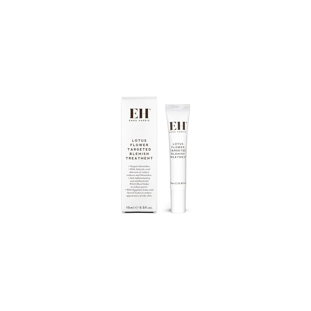 15ml Lotus Flower Blemish Treatment with Antibacterial Witch Hazel, Reduces Redness & Blemishes, Anti-inflammatory & Balancing, Perfect for