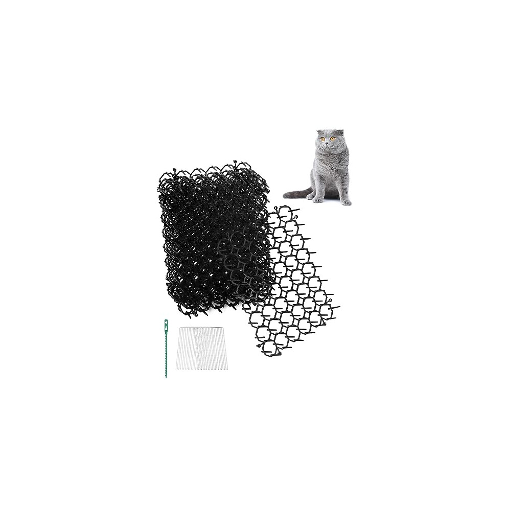 12 Pack Cat Scat Mat, Cat Spikes, with Pegs and Ties, Prevent Animals from Entering the Garden and Destroying Plants (15x20cm I 6"x8")-image-OPC-PDVFZ76-NEW