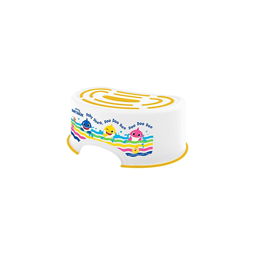 Toilet Training Step Stool, One Size White Baby Shark