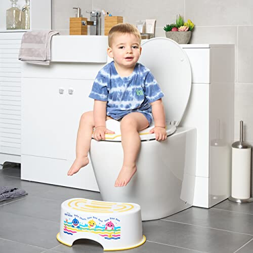 Toilet Training Step Stool, White, One Size 2