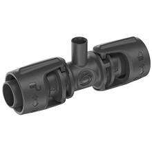 Micro-Drip-System T-Piece for Spray Nozzles: Connection of 13 mm pipes and a spray nozzle, automatic watering or plants, Quick and Easy connection