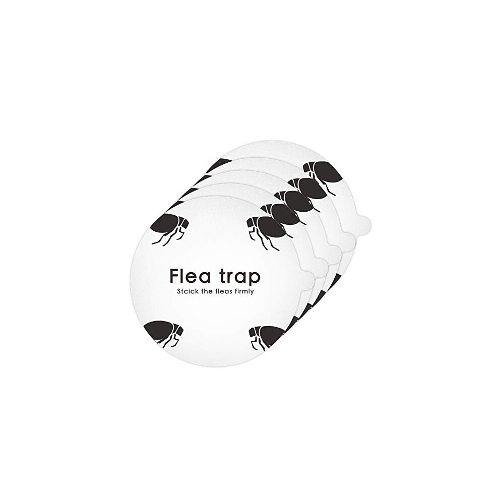 Flea Trap Refill, 5Pcs Flea Killer Sticky Discs Replacements Pest Control Glue Sticker Pads for Pet House Carpet Living Room Bedroom Hallway (Round)