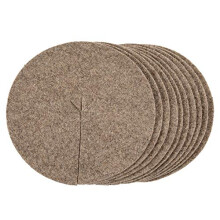 ACJN10LE-L10 Pack of 10 Wool Mulching Discs Diameter 30 cm Natural