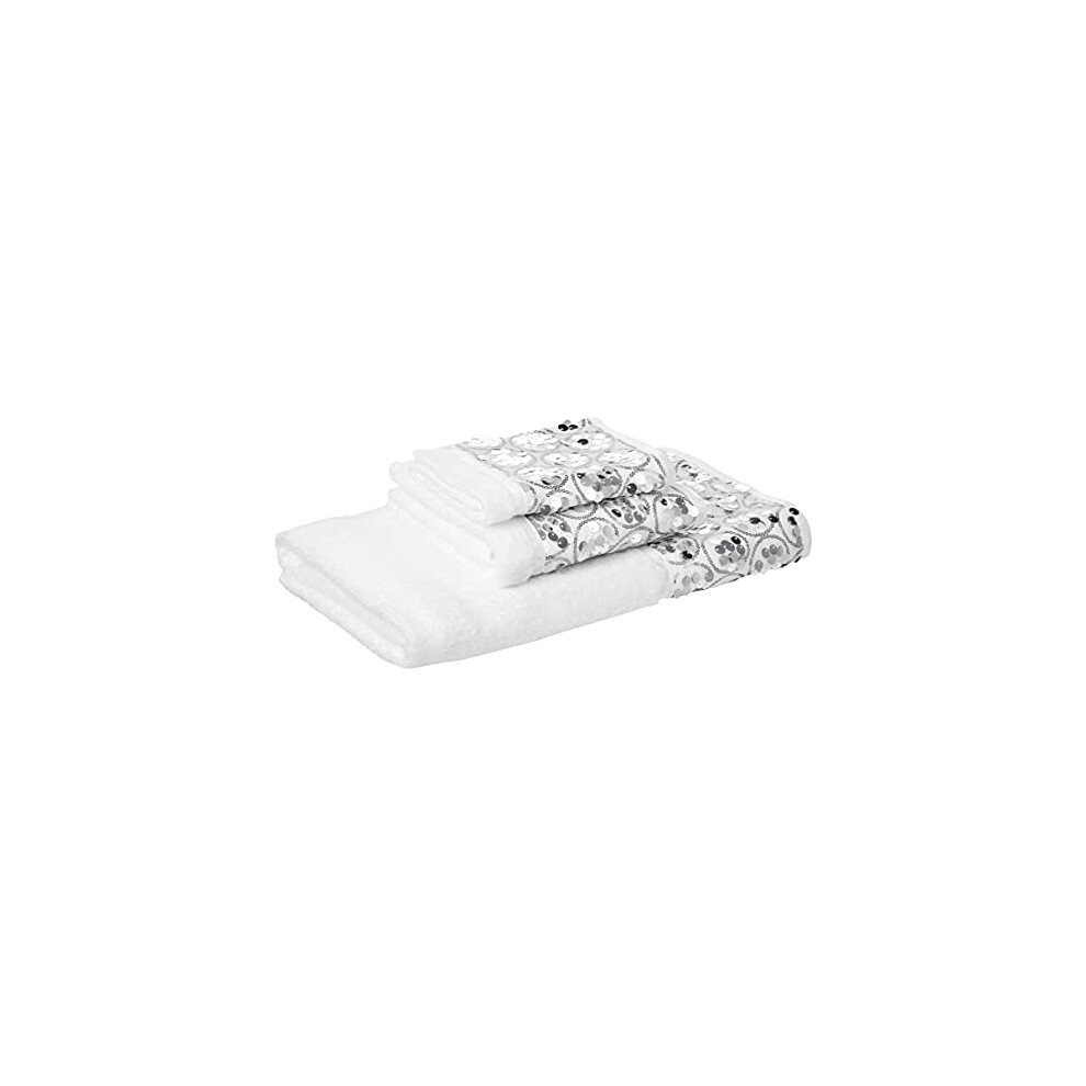 Ensemble de serviettes de bain modernes Sinatra, 3 pi   ces, pour les mains et le lavage, de luxe, contemporain, en peluche douce et tr   s absorbant