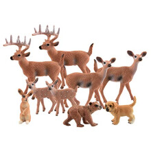 TUPARKA 9-teiliges Set Waldtiere, Miniaturfiguren Reh, Hund, Kaninchen, Bär, Tortenaufsätze