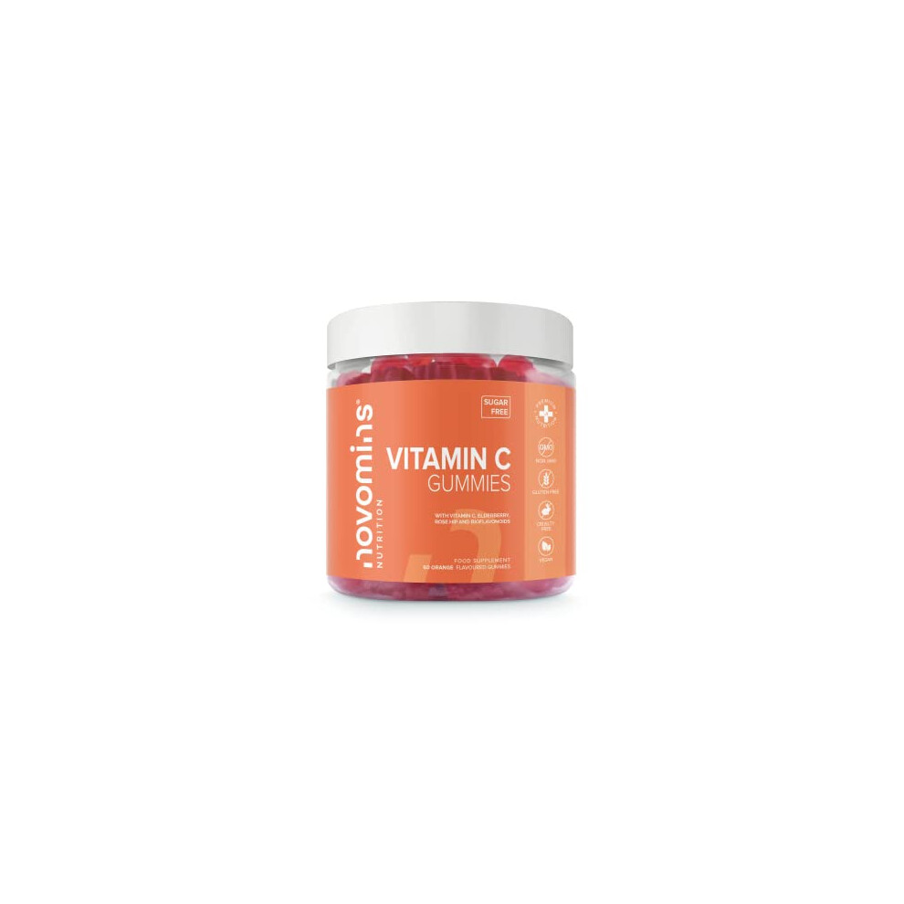 Novomins Vitamin C Gummies Â 250Mg High Strength Vitamin C For Adults Â Sugar Free - Bioflavonoids, Rose Hip, Elderberry & Zinc - Immune System Support