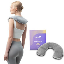Lavender Neck Warmer Grey Wheat Bag Microwavable Neck and Shoulder Soothing Heat Pack Pain Relief Microwave Heat Pad