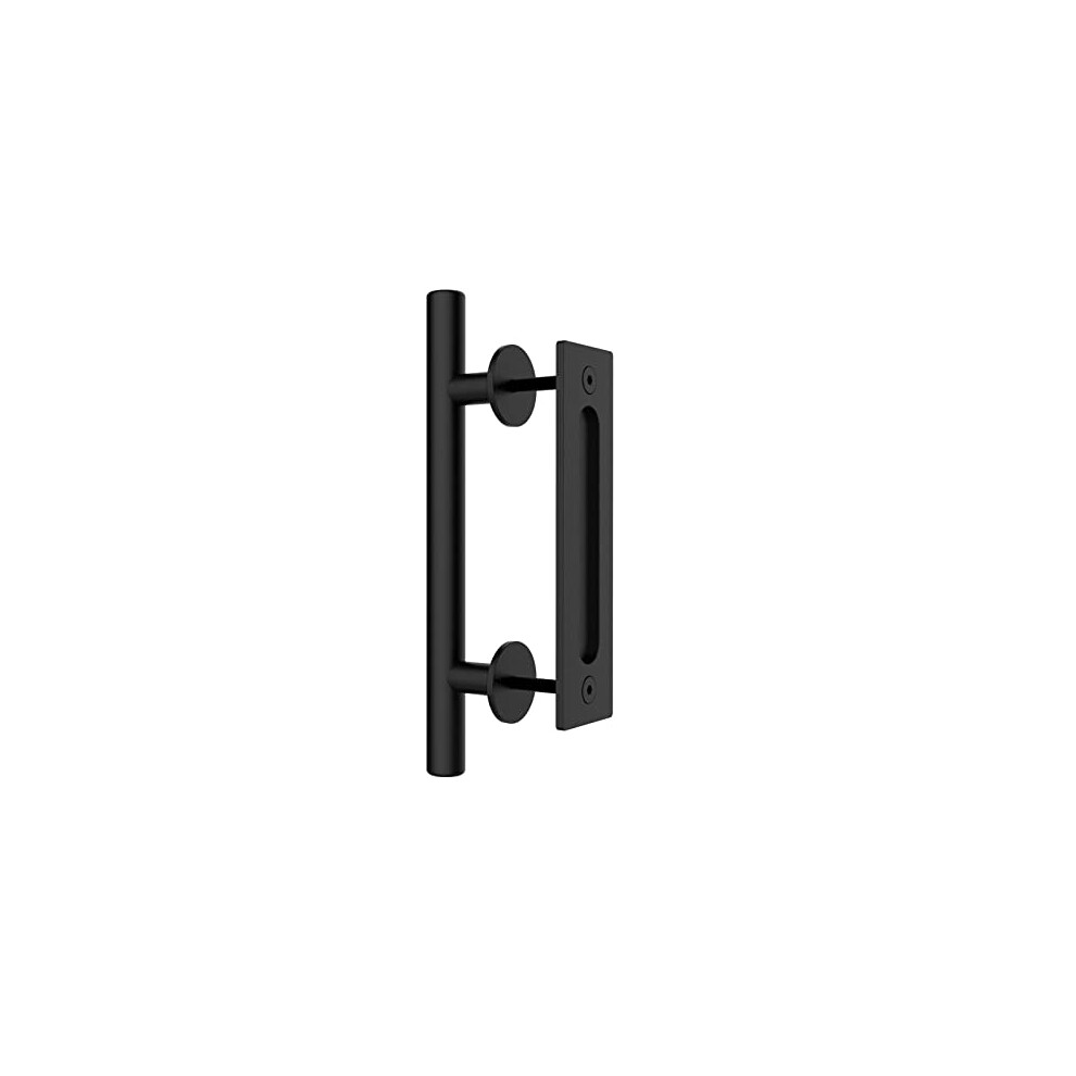 Photos - Door Handle 30CM Sliding  Double Sided Barn  Embedded Invisible Alloy Steel Frosted Black