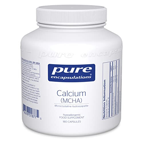 pure encapsulations - Calcium MCHA - Hypoallergenic Supplement for Bone Support - 180 Capsules