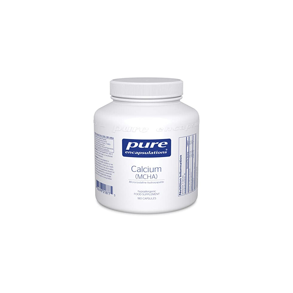 Pure Encapsulations - Calcium Mcha - Hypoallergenic Supplement For Bone Support - 180 Capsules