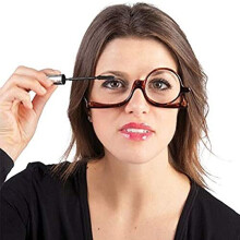 Rotating Makeup Glasses Magnifying Glasses Cosmetic Folding Eyeglasses Tools Kit - 1.5