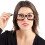 Rotating Makeup Glasses Magnifying Glasses Cosmetic Folding Eyeglasses Tools Kit - 1.5 1