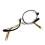 Rotating Makeup Glasses Magnifying Glasses Cosmetic Folding Eyeglasses Tools Kit - 1.5 7