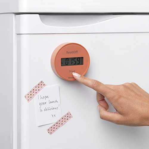 Brabantia 121982 Tasty+ Magnetic Kitchen Timer, Terracotta Pink 2