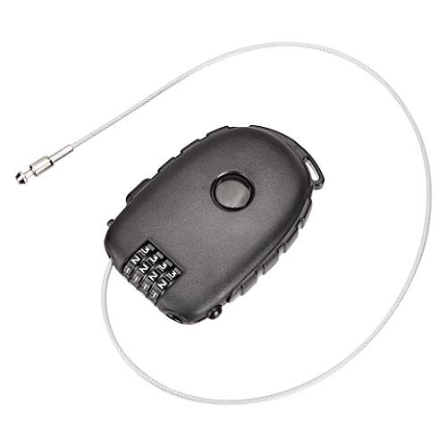 Amazon 4-Digit Retractable Cable Electronic Lock, 1-Pack -Black 2