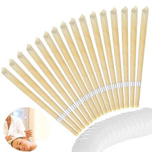 16Pcs Ear Cones Wax Remover Ear Wax Candles Organic Non-Toxic Earwax Candles Hollow Ear Candling Candles with Protective Discs Ear Candles