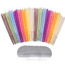 32PCS Ear Wax Candle, Ear Cones Candles, Ear Wax Removal, Organic Non-Toxic Cylinders Fragrance Hollow Cone Candles with 16 Protective Disks(8 Colours