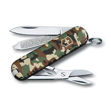 Classic SD Swiss Army Pocket Knife, Small, Multi Tool, 7 Functions, Scissors, Nail File, Camouflage