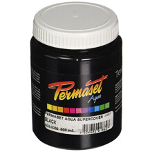 Aqua Supercover 300ml Fabric Printing Ink - Black