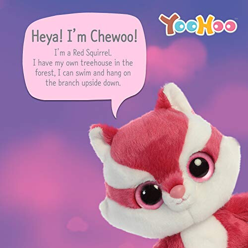 Aurora World YooHoo Chewoo Squirrel 5In 61083 Red - Plush Soft Toy 2