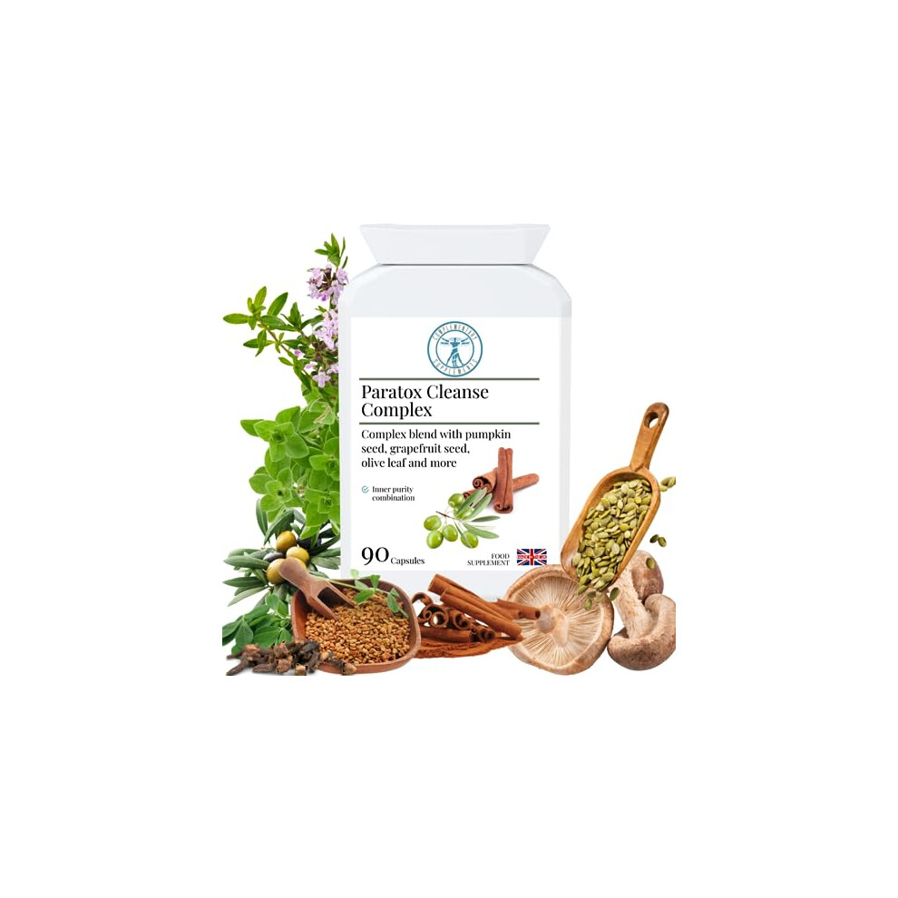 Complementary Supplements - Paratox Cleanse Complex Â Intestinal Detox Support - Concentrated Practitioner Formula - Pumpkin & Grapefruit Seed, Garlic Extract, Oregano - 90
