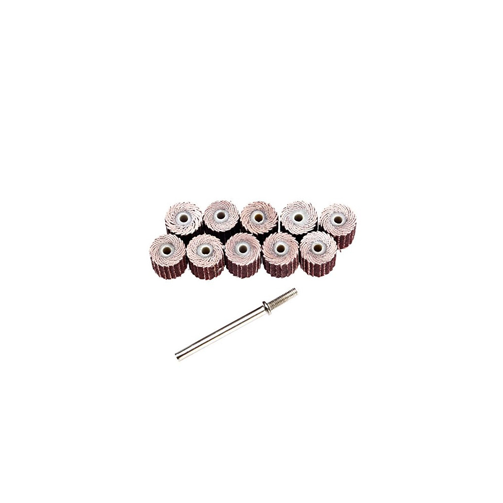 10Pcs Flap Wheel, 10Mm Sanding Polishing Wheel Disc 240# Sandpaper Flap Brush For Removing Rust, Deburring, Grinding, Polishing Flat 600231226714