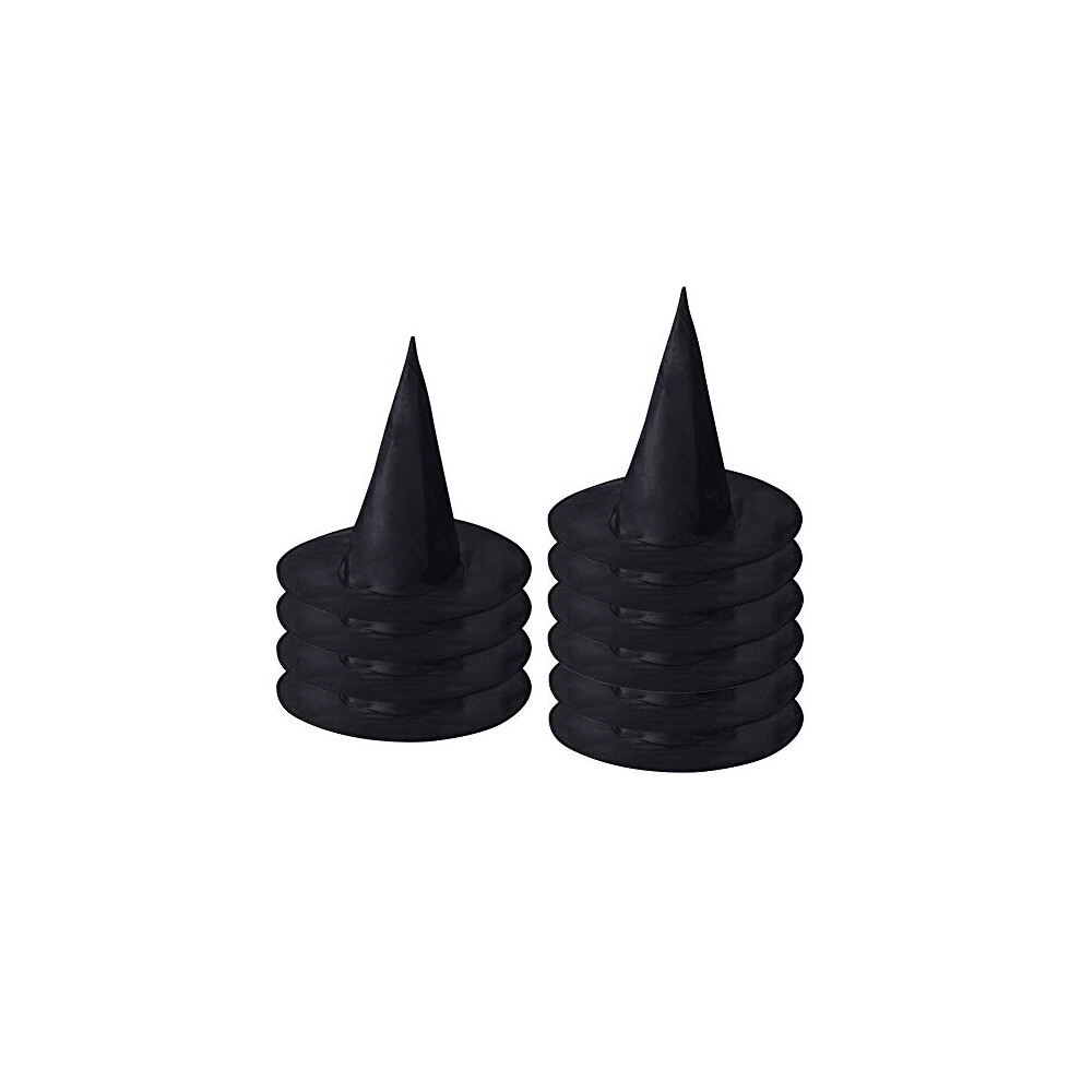 10 Pack Witch Hat Black Halloween Party Hats Costume Accessory Fancy Dress