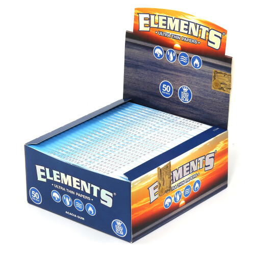 1 box ELEMENTS Slim King Size ULTRA THIN RICE rolling paper - total 1600 papers 1