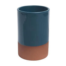 Sintra Glazed Terracotta Wine Cooler - Ink Blue