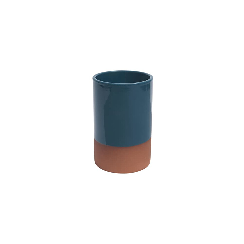 Sintra Glazed Terracotta Wine Cooler - Ink Blue