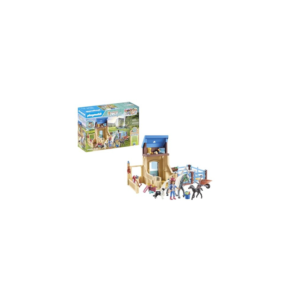 71353 Horses of Waterfall Horse Stall with Amelia and Whisper, adventures at the picturesque Waterfall Ranch, fun imaginative role-play, sustainable