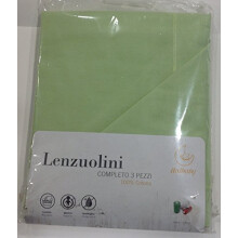 3 Piece Plain Cot Sheet Set, Lime, Multi-Color, One Size