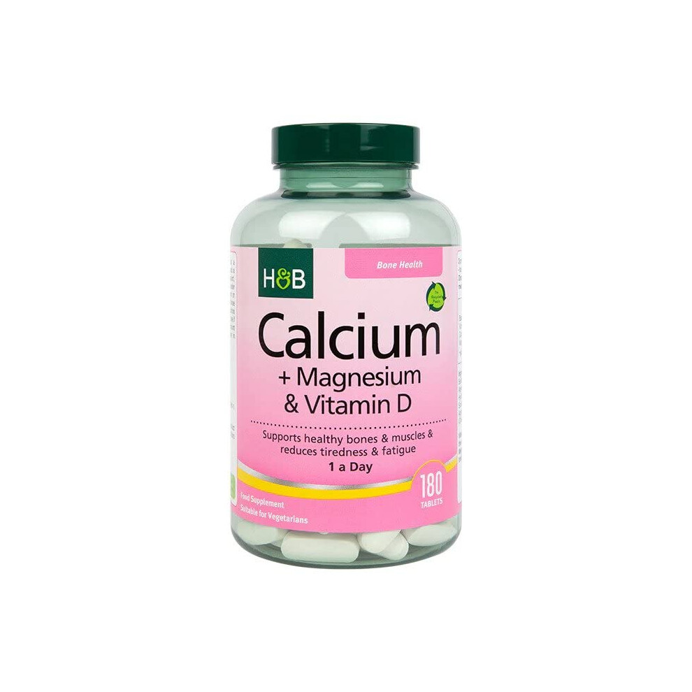 Holland & Barrett Calcium + Magnesium & Vitamin D 180 Tablets