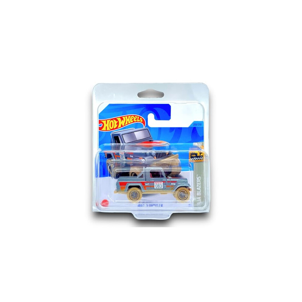 Jeep Scrambler (Silver, Red & Orange) 8/10 Baja Blazers - 2023-233/250 (Short Card) - COMES IN A KLAS CAR KEEPER PROTECTIVE COLLECTORS CASE - HKG78