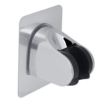 Shower Head Holder Bracket Adjustable Chrome Plated Wall Mount Handheld Showerhead Bidet Sprayer Adhesive Bracket Base Chrome