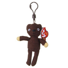 Mr. Bean's Teddy Clip-On 4 Inches - Children Keyring, Cute & Comfort Keychain, Stuffed Toy Keyrings & Keychains