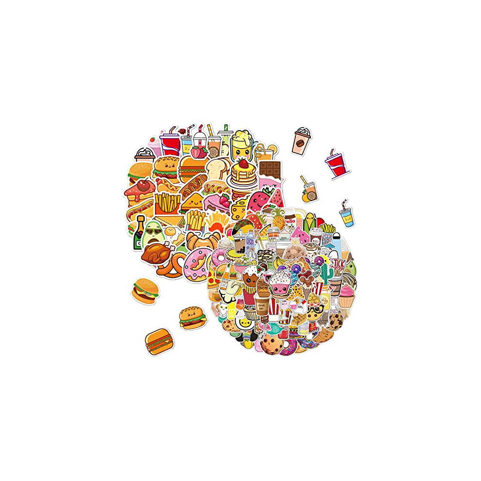 150PCS Food Stickers, Vinyl Waterproof Stickers, Aesthetic Stickers, Kids Food Stickers for Decorating Water Cups, Laptops, Luggage, Skateboards