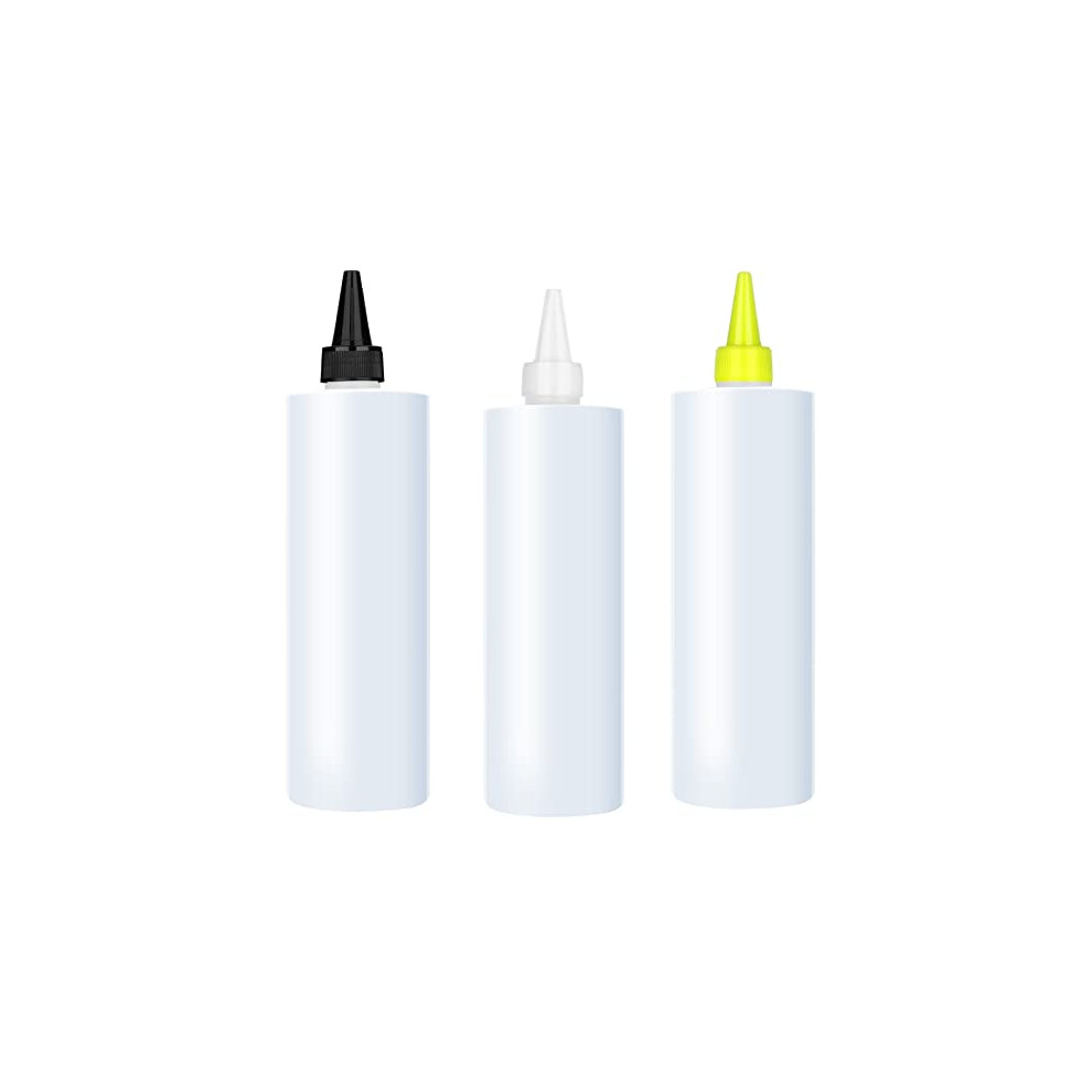 Squeeze Bottles Plastic Squeezy Condiment Bottle 500ml Writer Bottle Pigment Squeezing Bottle Reusable Squeeze Containers with Screw on Cap for