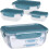 3-Piece Rectangular Plastic Storage Boxes with Lids - Airtight, BPA-Free, Stackable Tupperware Set (Grey) 400ml/800ml/1400ml | Model 024000180 1