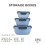 3-Piece Rectangular Plastic Storage Boxes with Lids - Airtight, BPA-Free, Stackable Tupperware Set (Grey) 400ml/800ml/1400ml | Model 024000180 4
