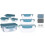 3-Piece Rectangular Plastic Storage Boxes with Lids - Airtight, BPA-Free, Stackable Tupperware Set (Grey) 400ml/800ml/1400ml | Model 024000180 5