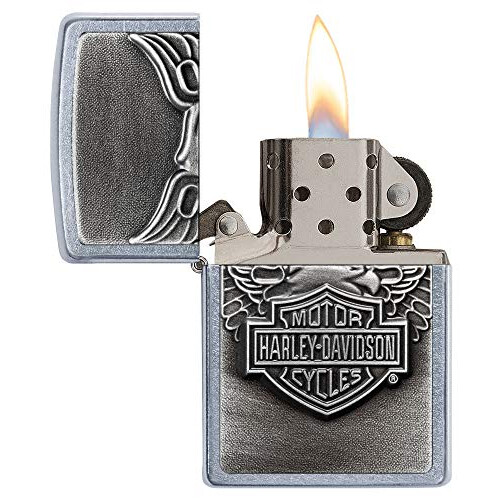 Zippo Iron Eagle Emblem Lighter - Street Chrome 2