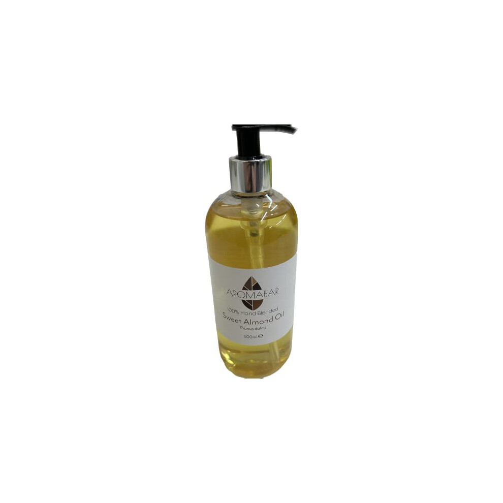 Aromabar Pure Sweet Almond Carrier Massage Oil 500Ml Pump Dispenser Prunis Dulcis