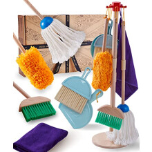 Kids Cleaning Set | Wooden Toys for Pretend Role Play | Toddler Cleaning Set Suitable for Kids Toys Age 2 | Ideal for Children's Cleaning Set Games