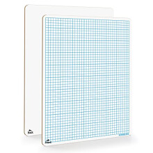 SCRIBBLEDO Lavagna grafica cancellabile a secco 9"" x 12"" Lavagna cancellabile a secco su entrambi i lati con griglia per casa, scuola, aula, bamb
